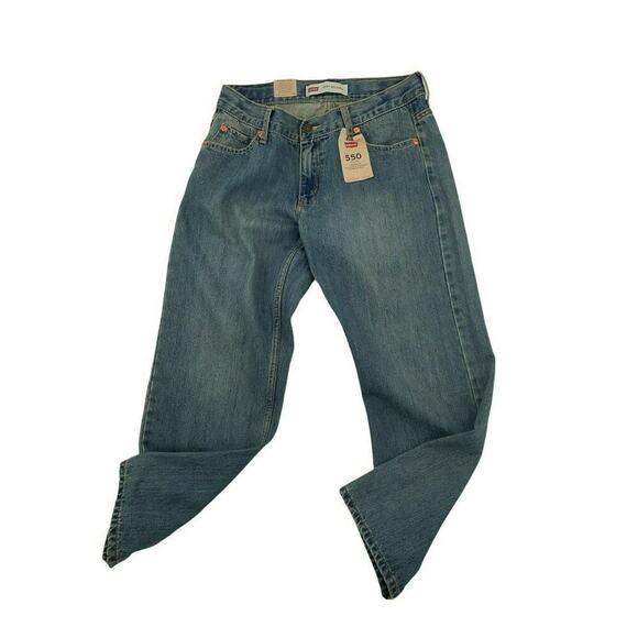 Levi's 550 Denim Jeans Womens 10M Husky Relaxed Tapered Leg Adjustable Blue NWT - Picture 4 of 9